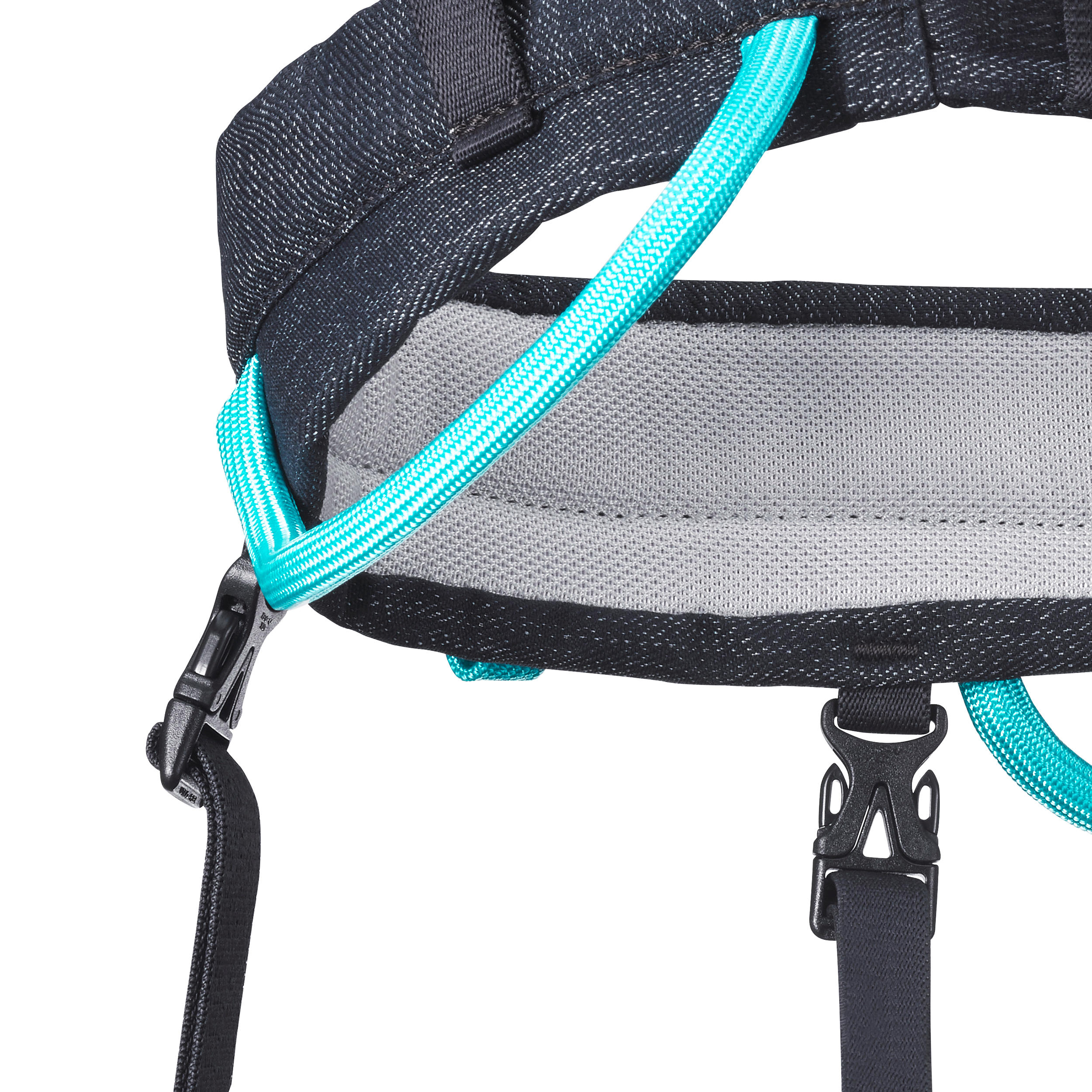 KID'S CLIMBING HARNESS - ROCK JUNIOR BLACK JEANS 6/7