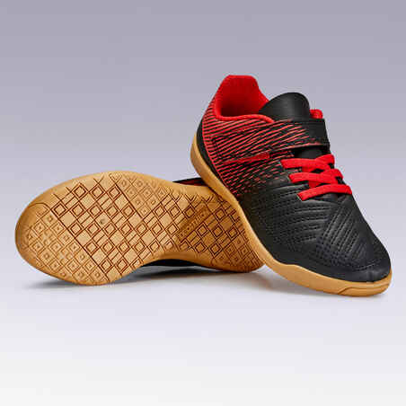 Kids' Futsal Trainers 100 - Black/Red