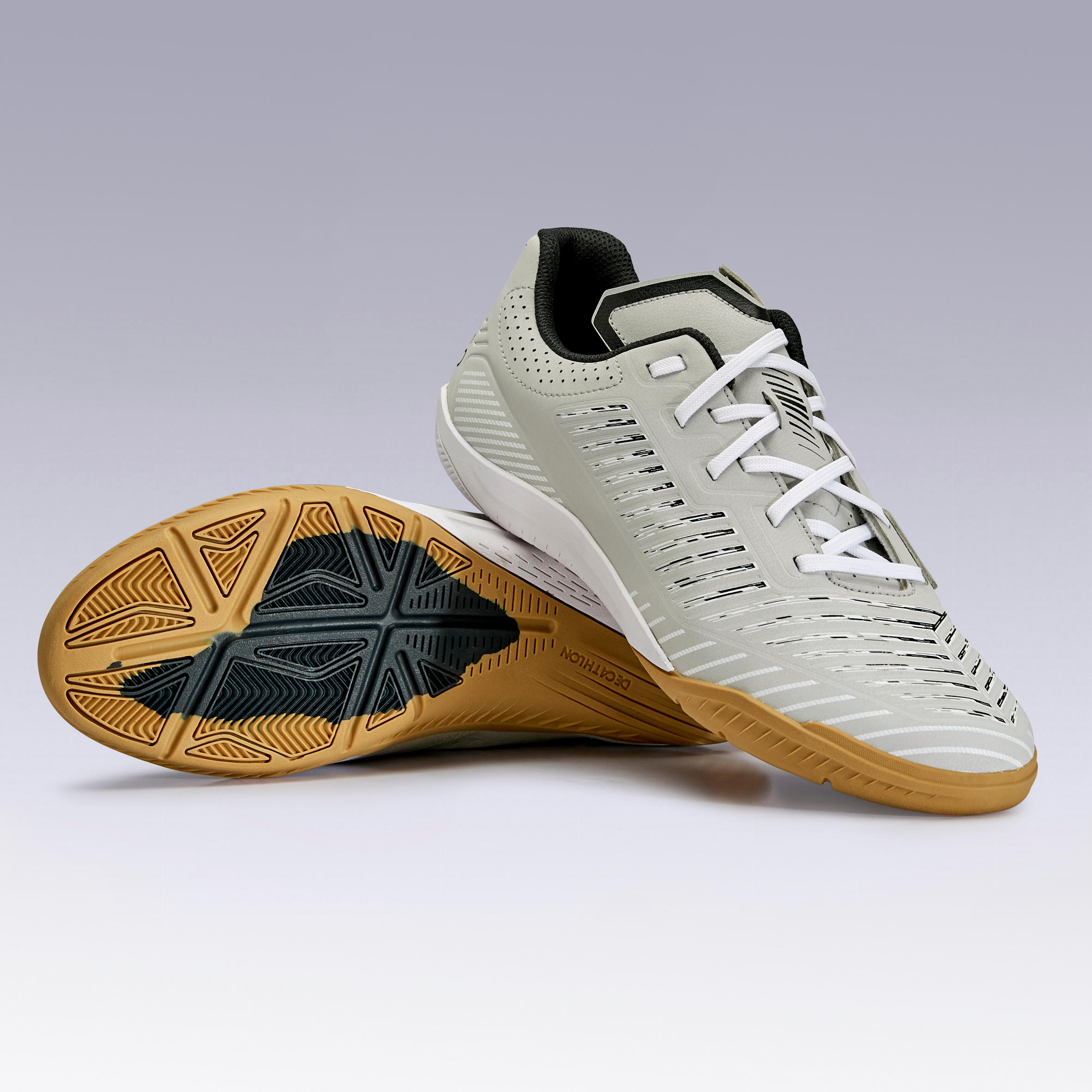 Futsal Shoes Ginka 500 - Light Grey 7/8