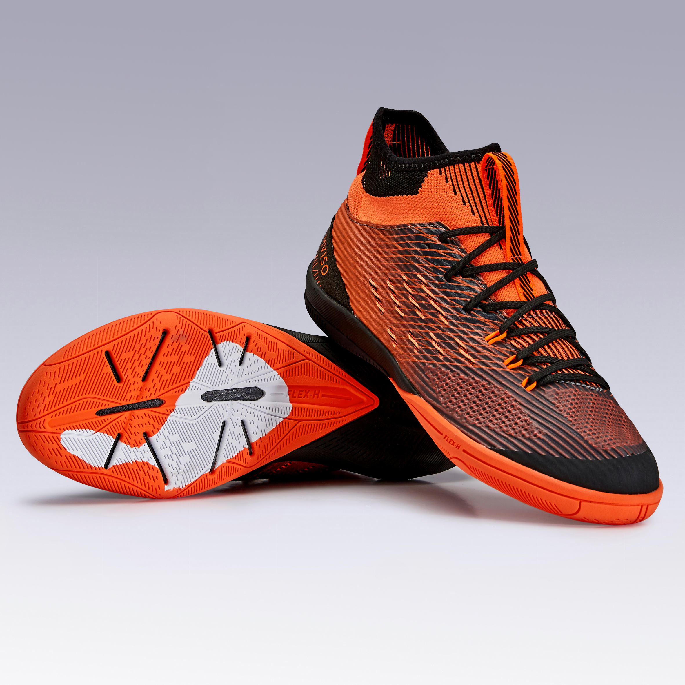 Zapatillas Fútbol Sala Niños Kipsta Ginka 900 Mid naranja 6/7