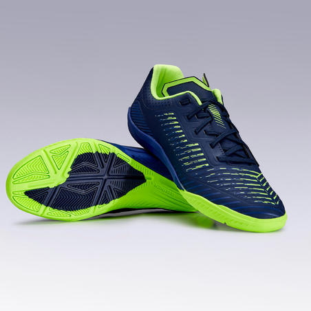 Chaussures de Futsal GINKA 500 bleu foncé