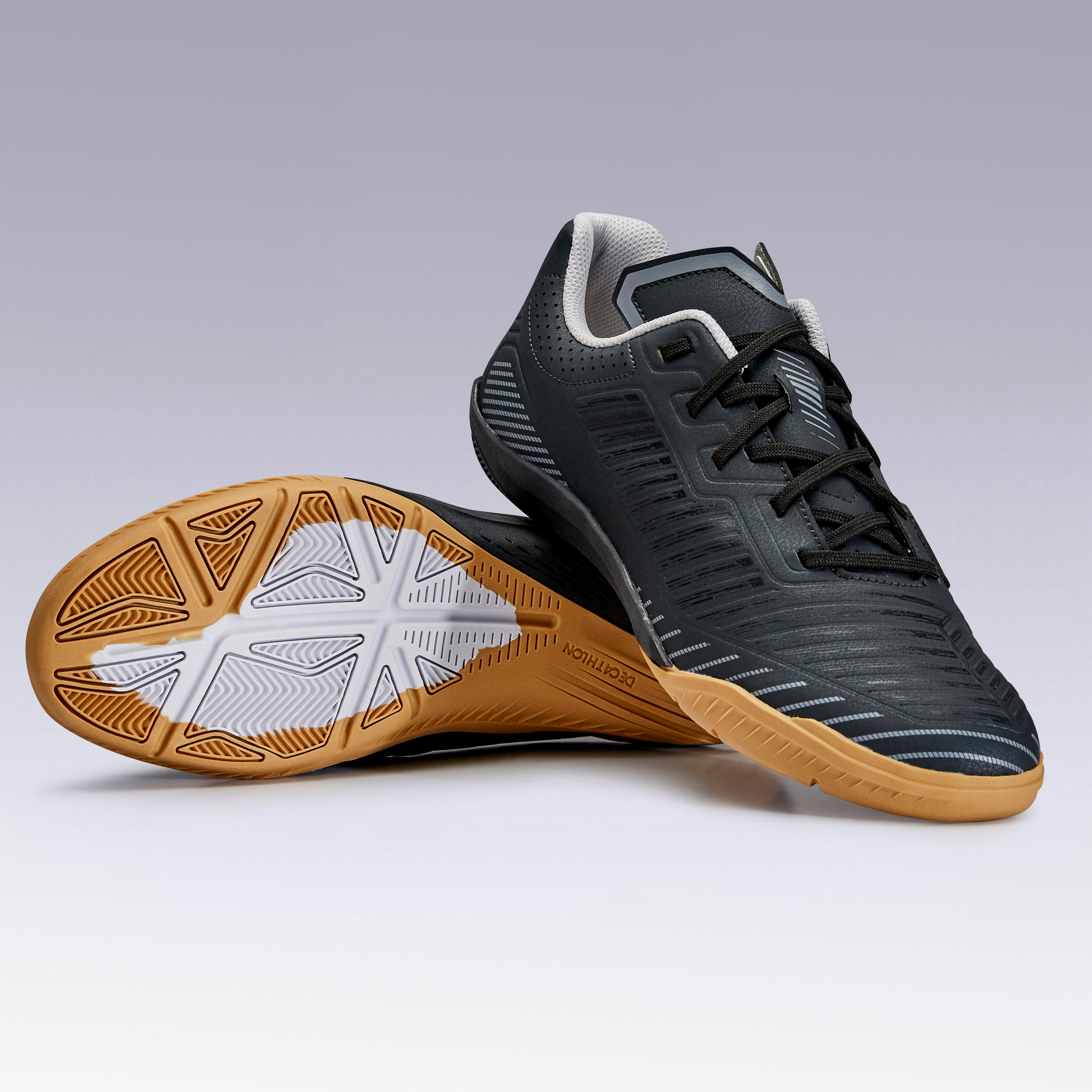 Kids Futsal Shoes Ginka 500 Black Decathlon