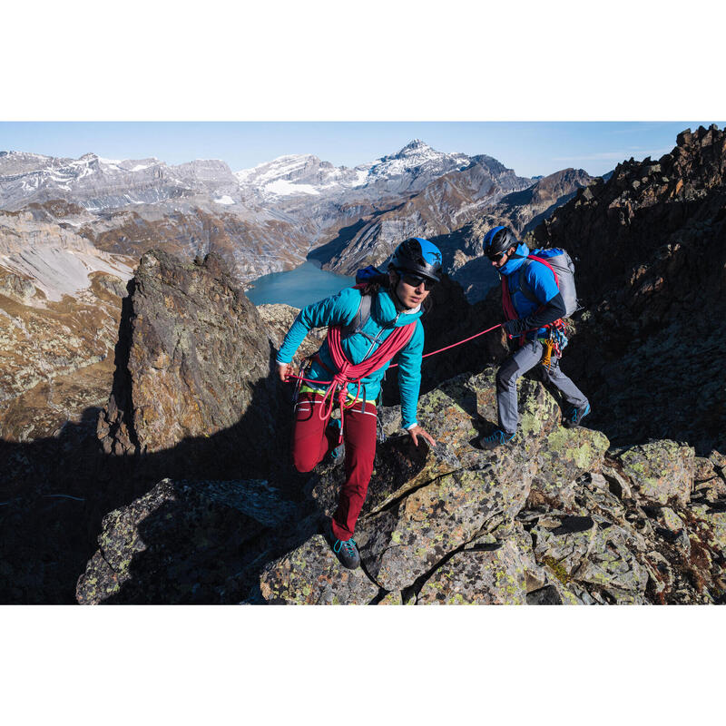 Női kabát alpinizmushoz Sprint, hibrid, szintetikus anyagból, türkiz