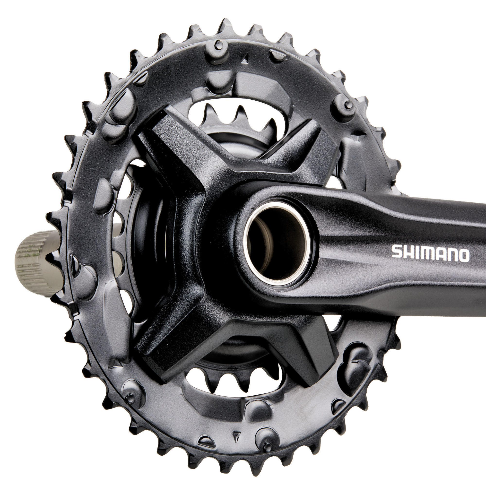 SHIMANO MTB crankstel dubbel Altus 9-speed 36/22 met Hollowtech II-trapas |  Decathlon