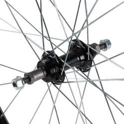 Mountain Bike Wheel 27.5" Rear Double-Wall Rim V-brake Freewheel - Black