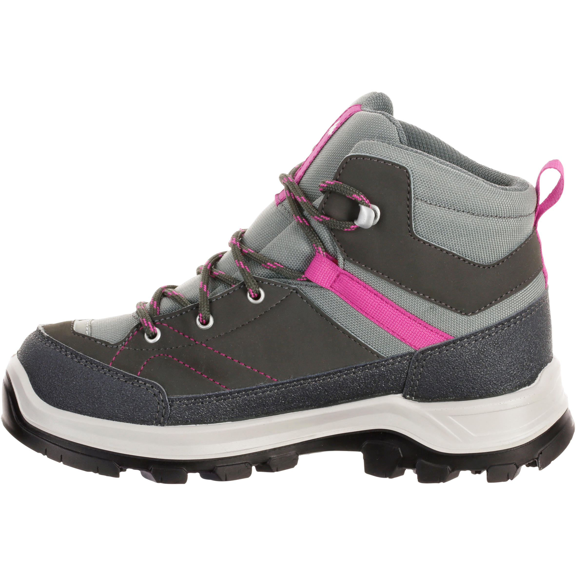 Kid's waterproof mountain walking shoes MH 500 - grey/pink 10-5 2/6