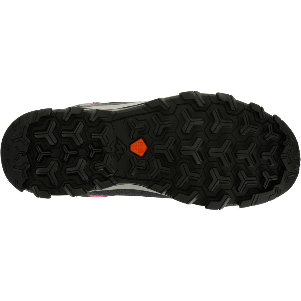 Wanderschuhe MH500 halbhoch wasserdicht Schnürung Kinder Gr. 28–38 violett