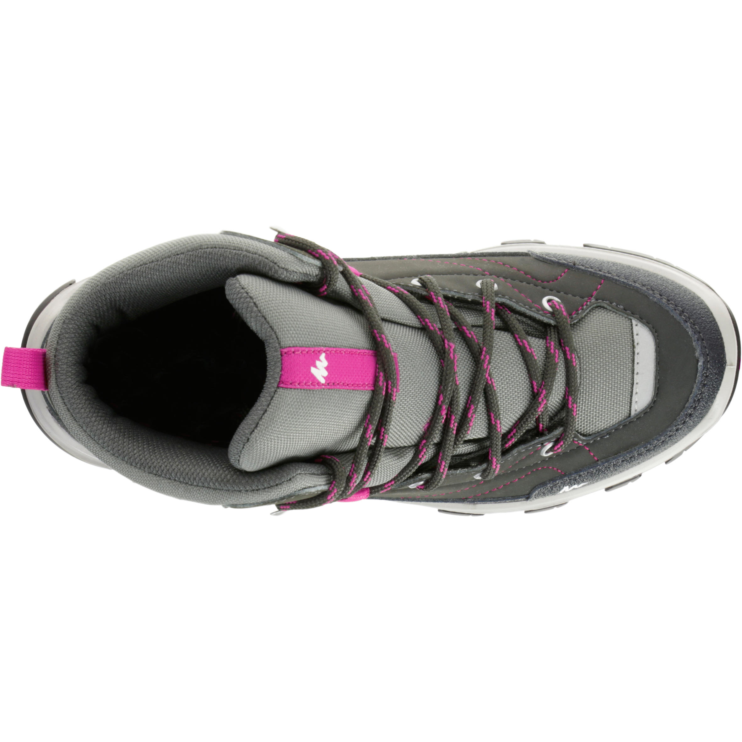 Kid's waterproof mountain walking shoes MH 500 - grey/pink 10-5 4/6