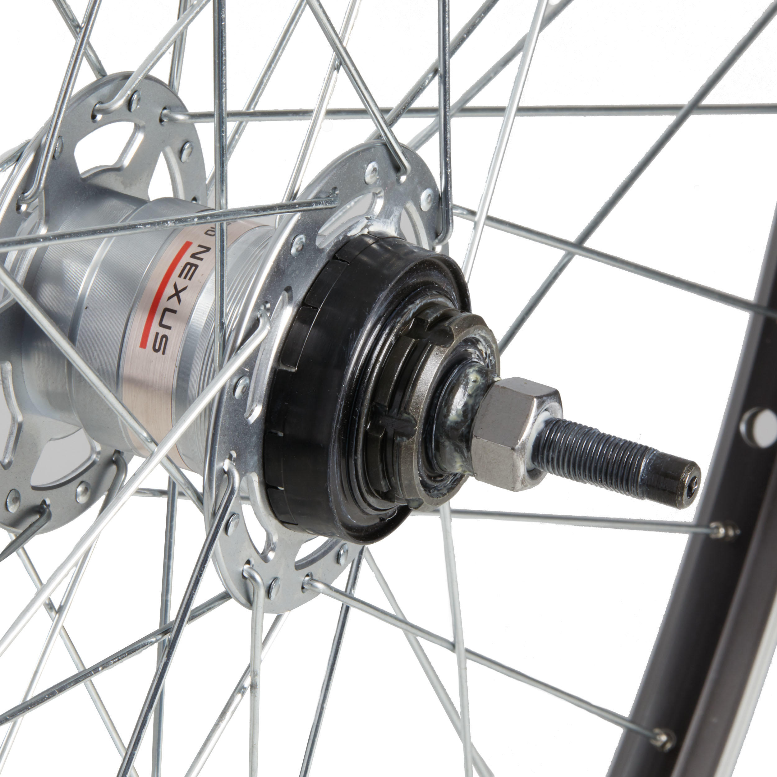 Roată spate bicicletă oraș 28" nexus 3 viteze negru 2/3