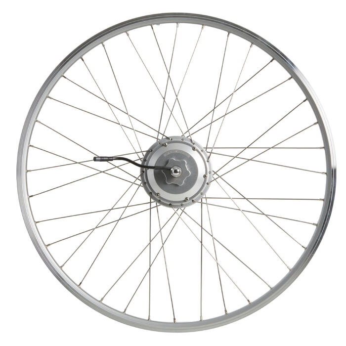 Roue Velo Assistance Electrique 28 Arriere Double Parois 24 Volt Argent Workshop Decathlon