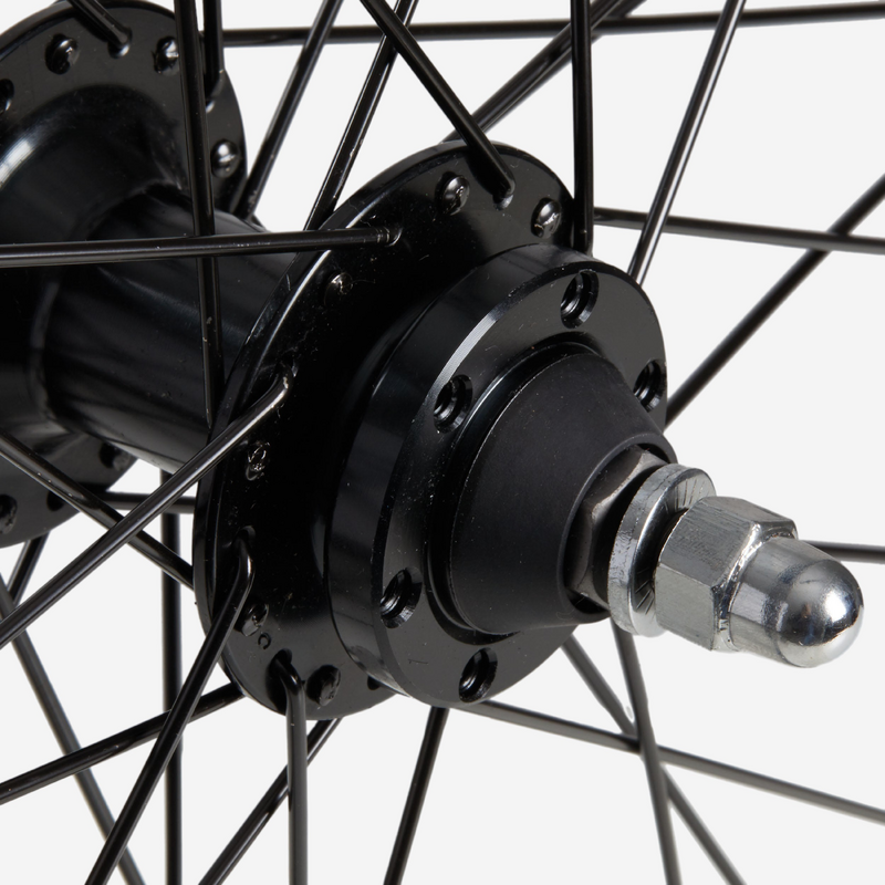 roue velo ville 28 pouces arriere double parois cassette disc noir pour les clubs et collectivites Decathlon Pro