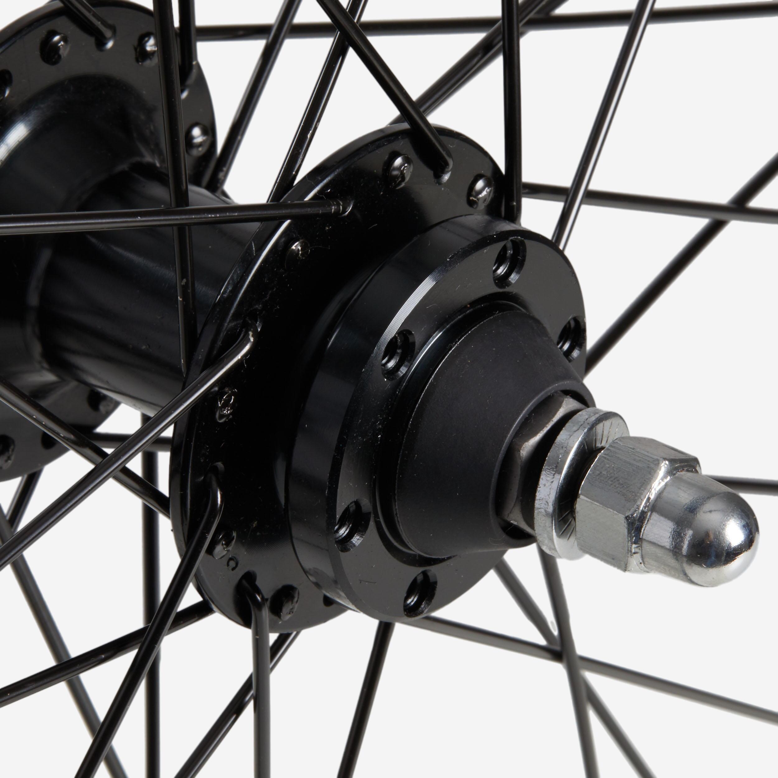 Ruota posteriore 28 pollici bici città doppia parete cassetta disco nera  ELOPS | DECATHLON