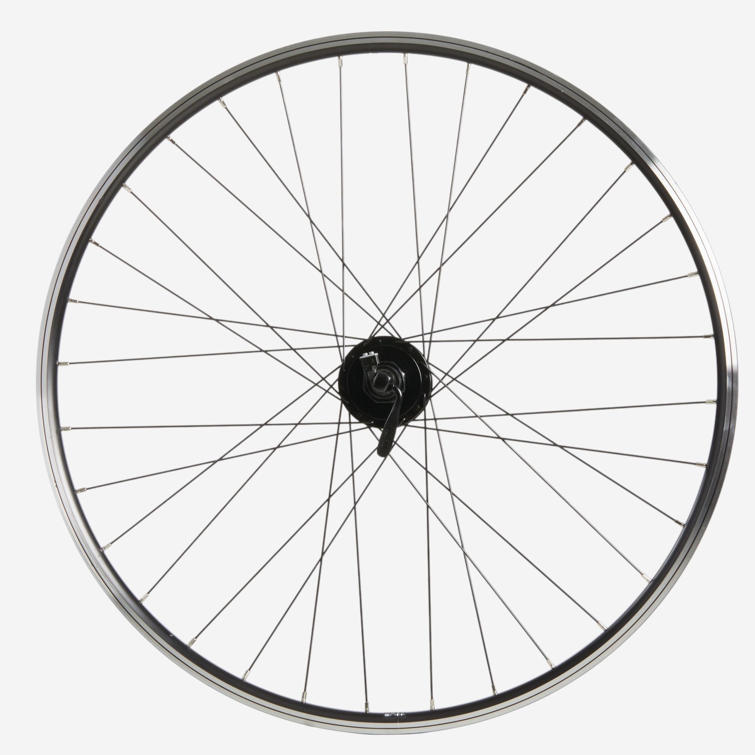 Olympique - Roue Ville 28 Avant Dynamo Disc Six Trous Ou Freins Patins - Roue - Sav Cycle - Noir - Taille Unique - Decathlon