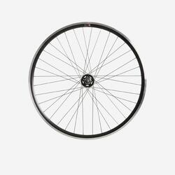 Roue fixie 28 pouces avant double parois noir elops 500 rayonnage radial