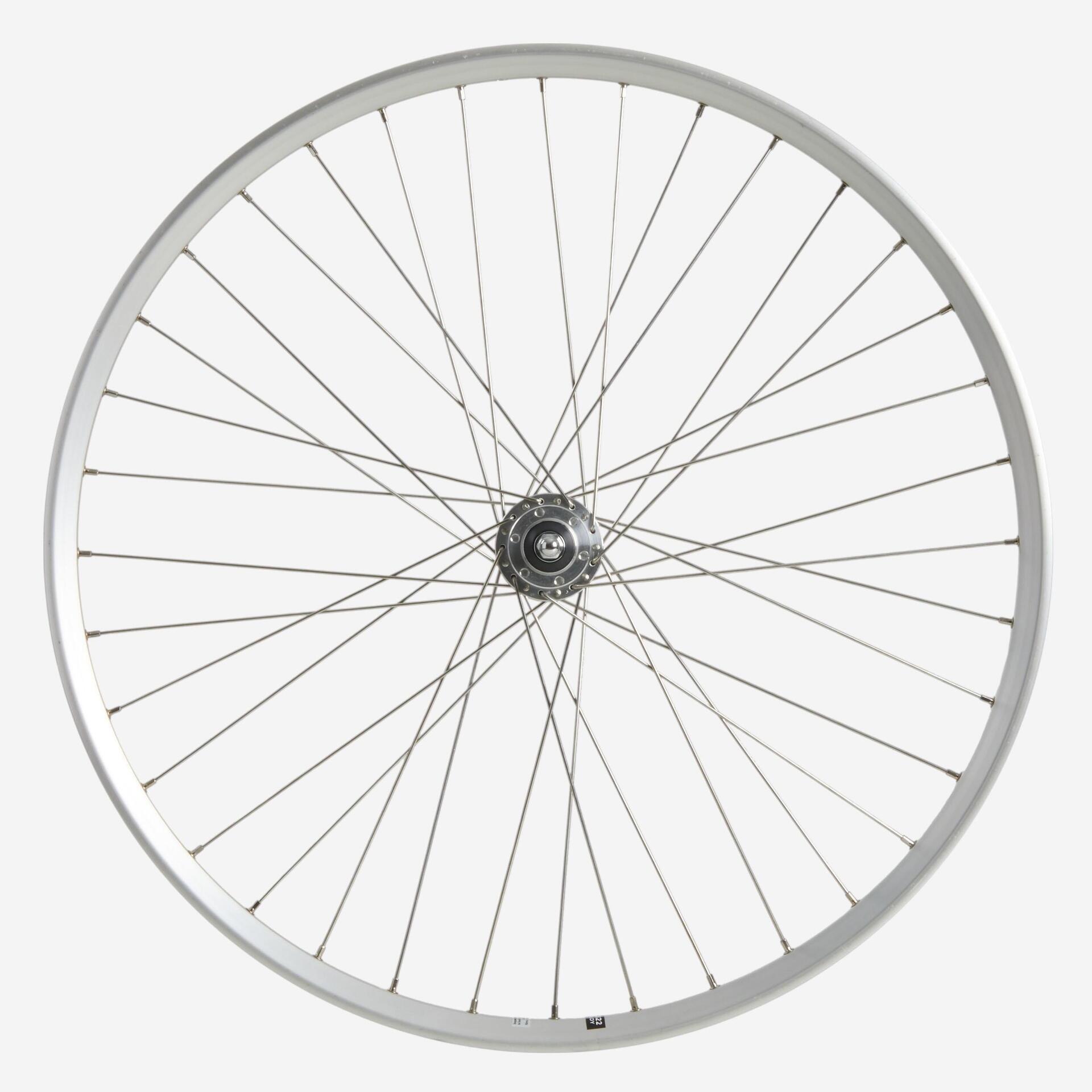 Roue ville 28 pouces avant double parois disc six tous argent - Mobilité urbaine et outdoor - Mobilité urbaine - ELOPS-Decathlon PRO - Clubs -