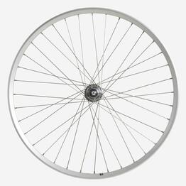 roue ville 28 pouces avant double parois disc six tous argent