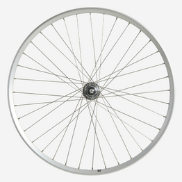 roue ville 28 pouces avant double parois disc six tous argent