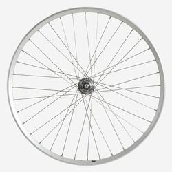 roue ville 28 pouces avant double parois disc six tous argent