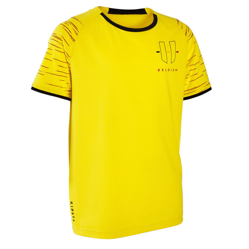 Por lo tanto Pelearse . Camiseta de fútbol Bélgica Niños Kipsta F100 2022 amarilla | Decathlon