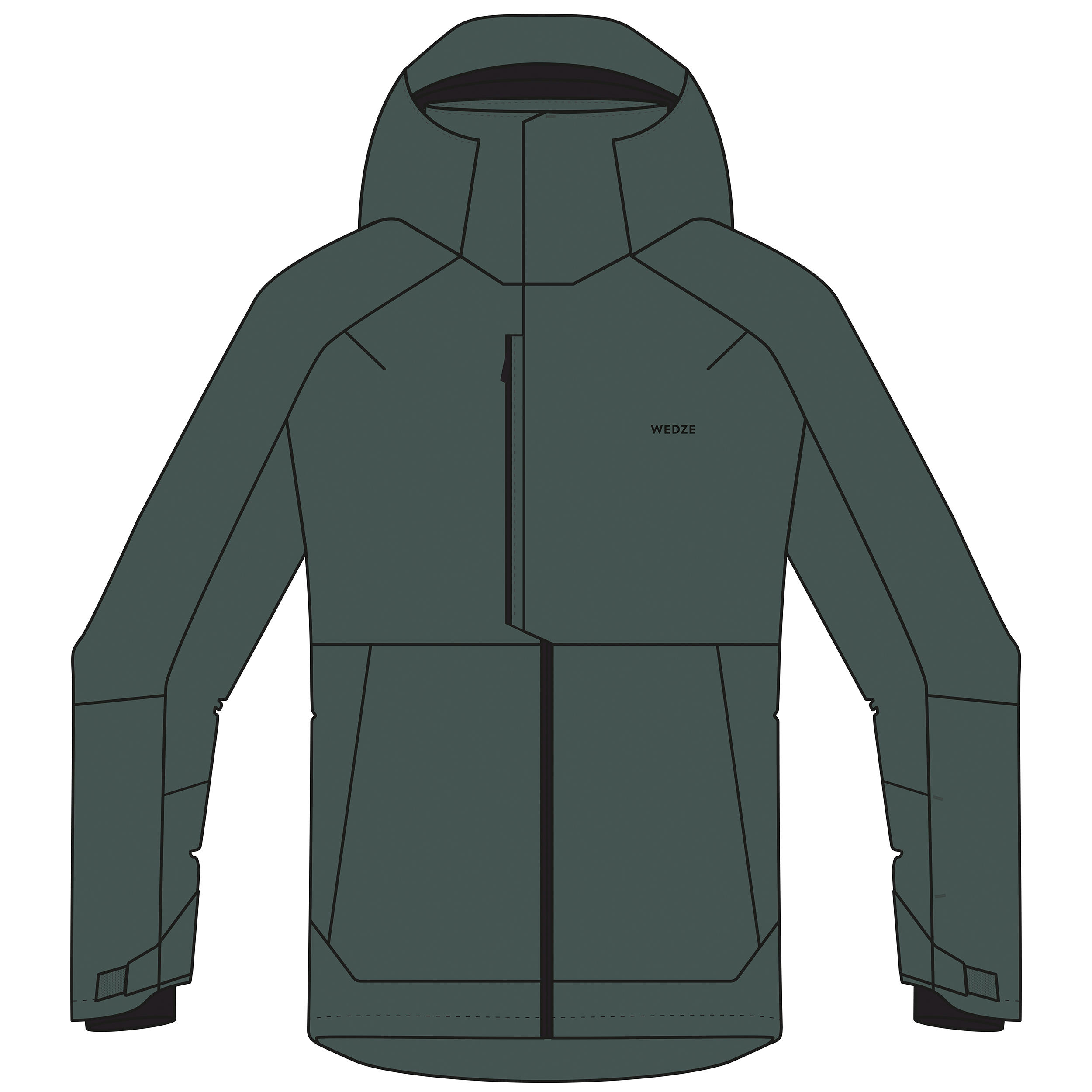 decathlon khaki ski jacket