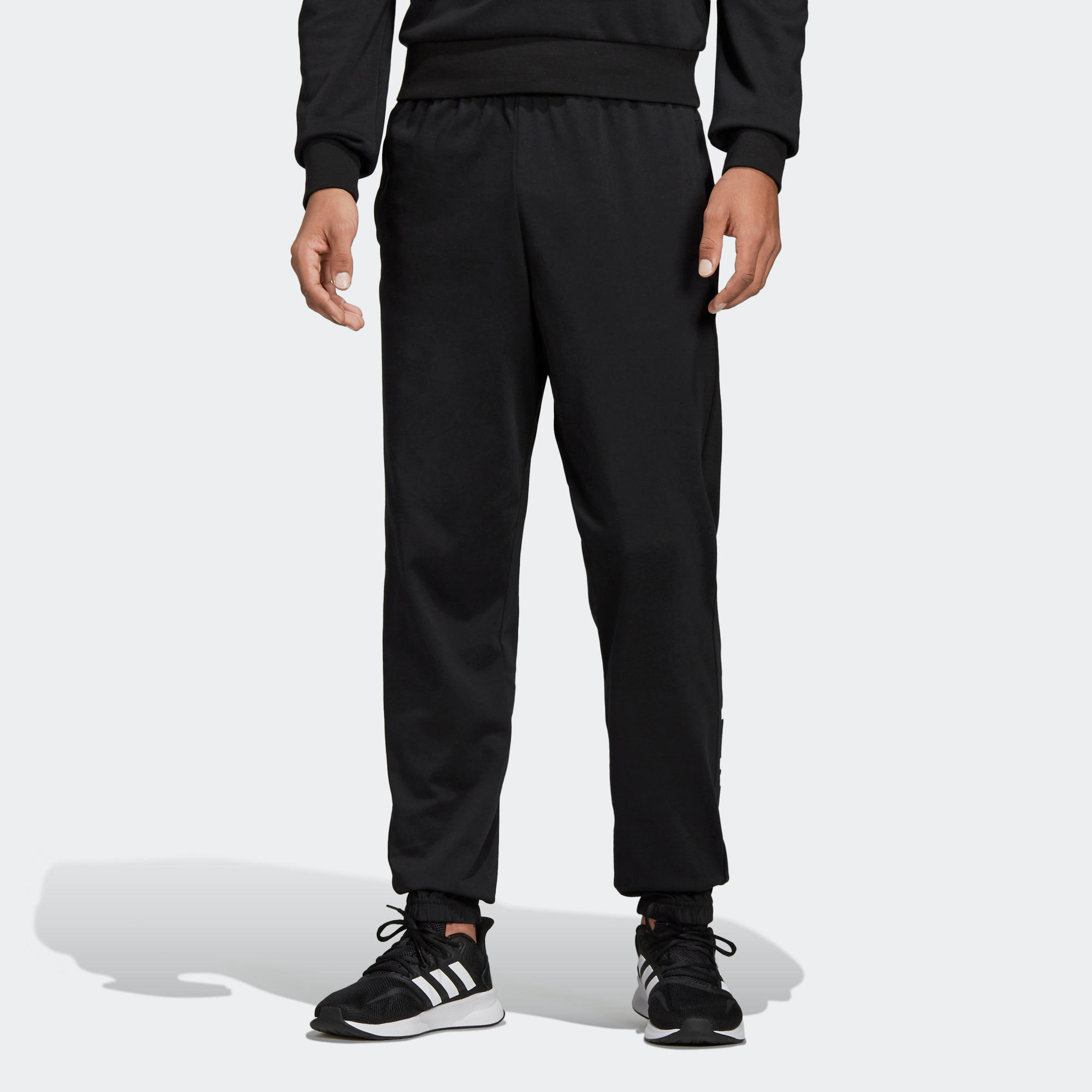 Men's Gym Tracksuit Bottoms - Black 