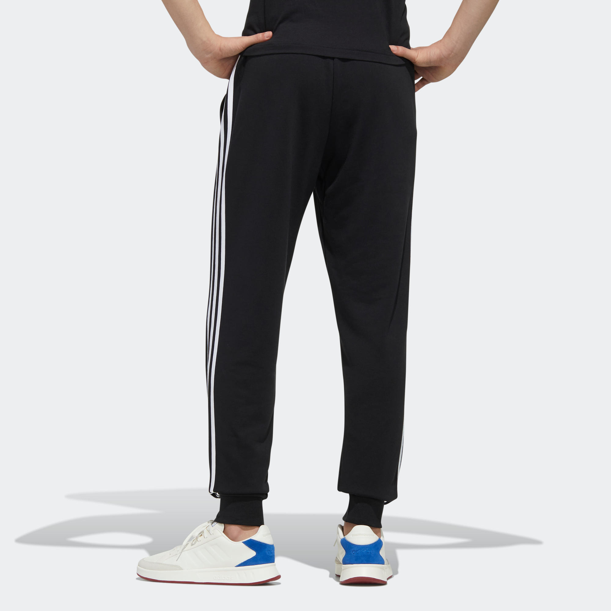 black straight leg tracksuit bottoms
