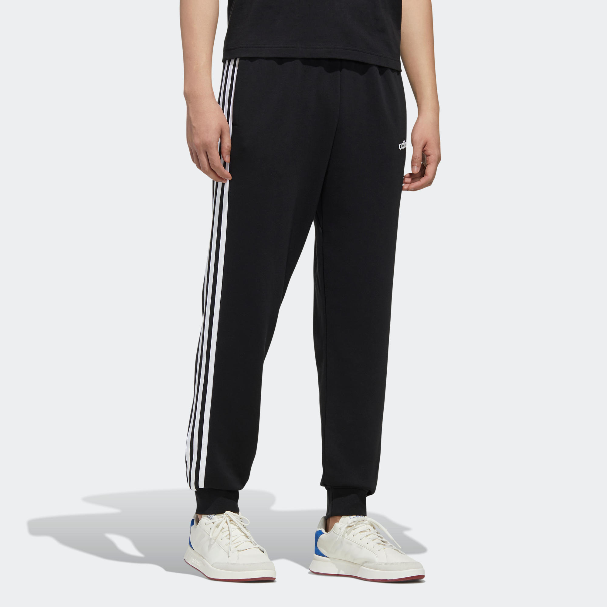 Pantalón chándal Adidas hombre 3S regular negro blanco ADIDAS | Decathlon