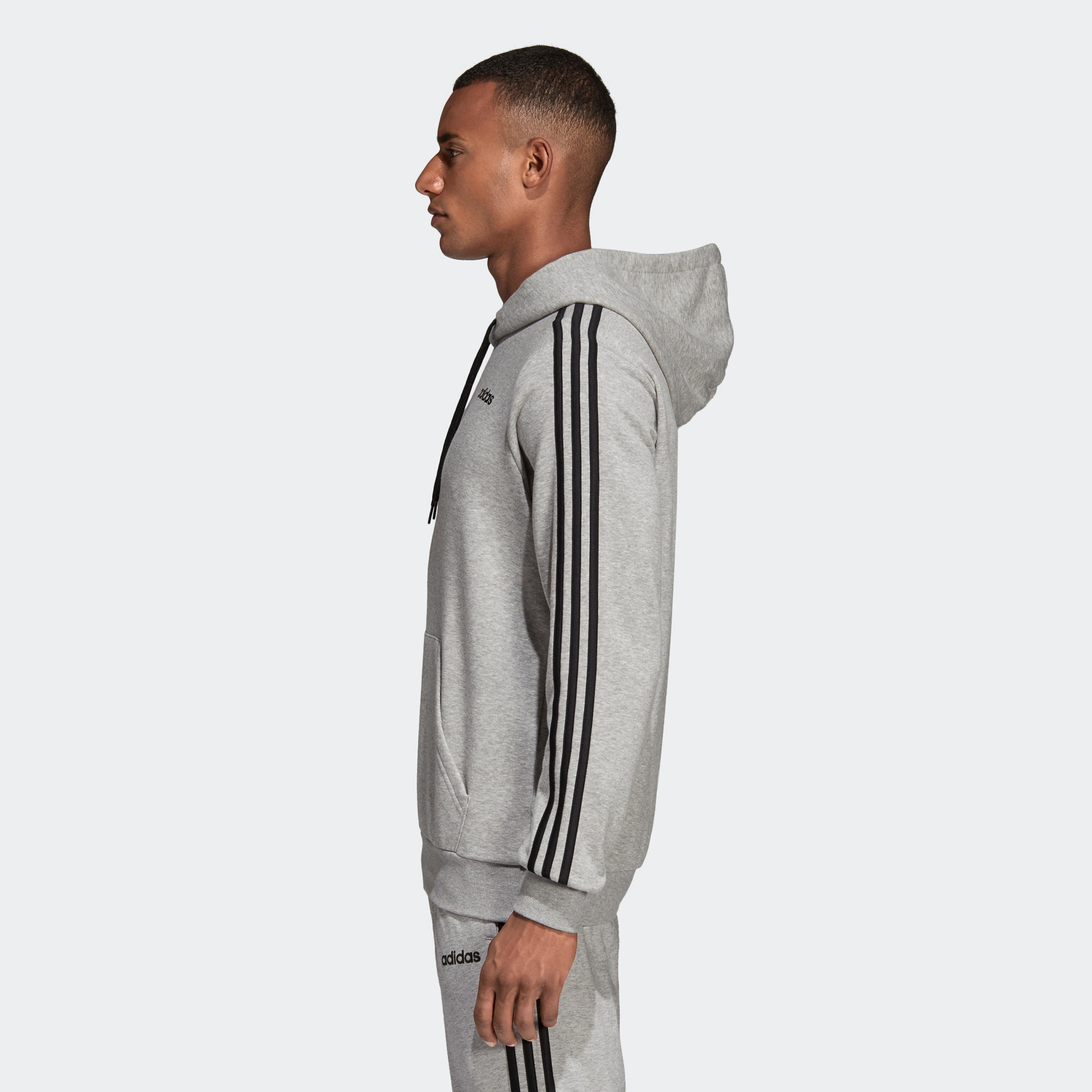 ADIDAS PÁNSKA MIKINA NA CVIČENIE S KAPUCŇOU SIVÁ 500 L · záber 3