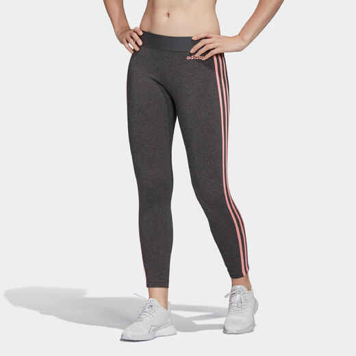 
      Women's Three Stripe Leggings - Grey/Pink
  