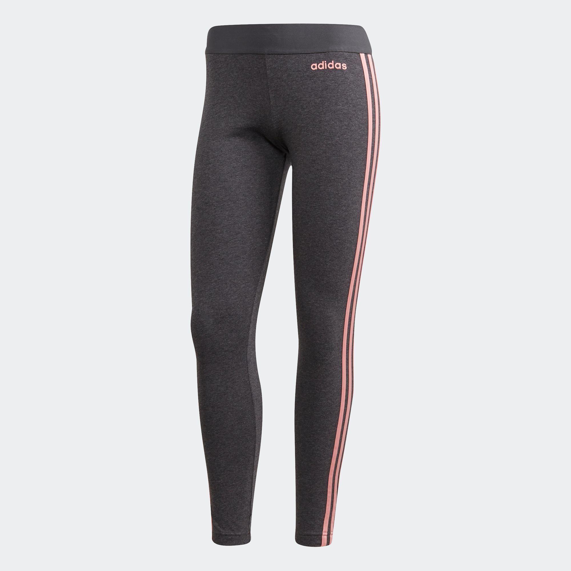 ADIDAS Leggings 3 Streifen Damen grau rosa Decathlon