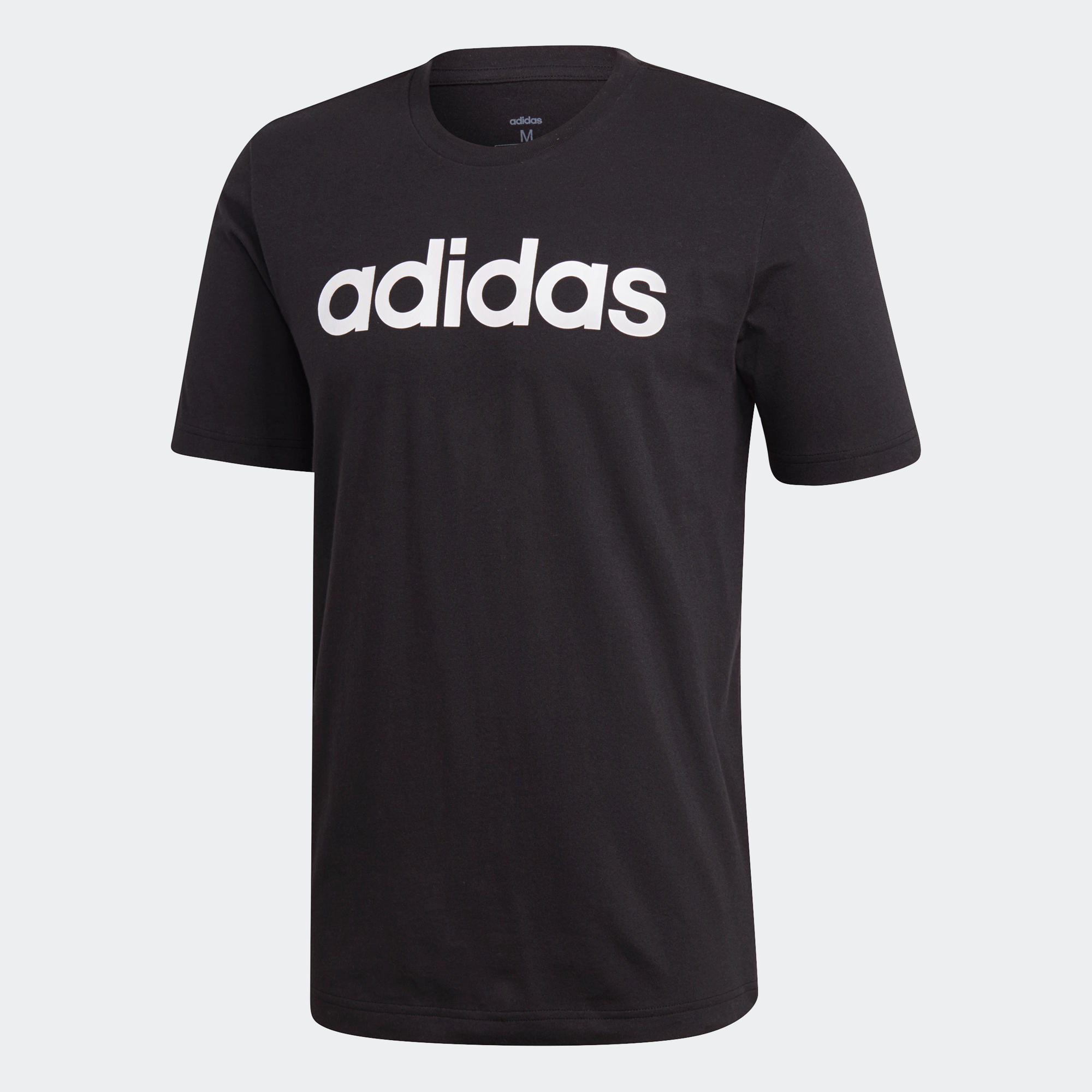 T-shirt Adidas regular uomo LINEAR nera con stampa ADIDAS | DECATHLON