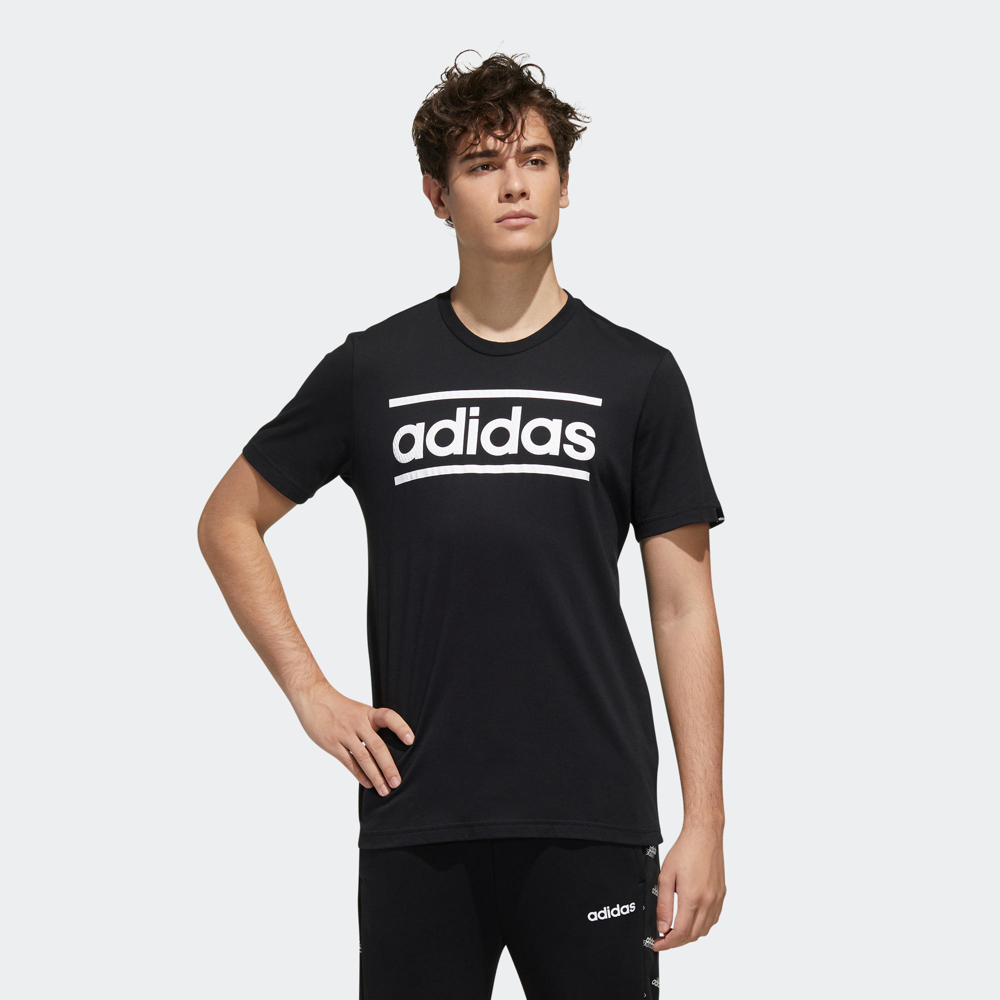 Camiseta manga corta Adidas hombre negro blanco ADIDAS | Black Friday  Decathlon 2020