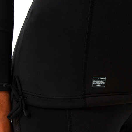 UV-Shirt langarm Damen UV-Schutz 50+ mit Neopren schwarz