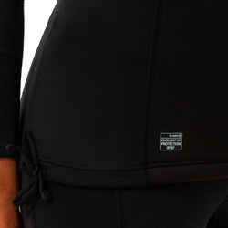 Μακρυμάνικο γυναικείο αντηλιακό T-shirt από νεοπρένιο και fleece για surf - Μαύρο