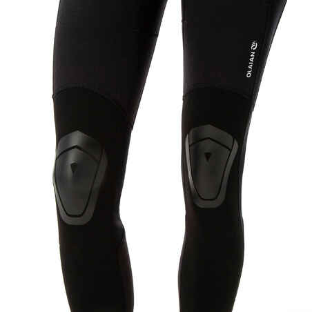 WOMEN'S ANTI-UV SURFING LEGGINGS 900 with NEOPRENE cutouts - BLACK