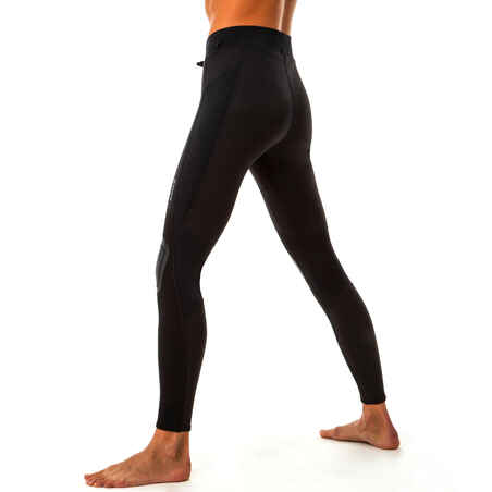 UV-Leggings Damen UV-Schutz 50+ mit Neopreneinsätze 900 schwarz