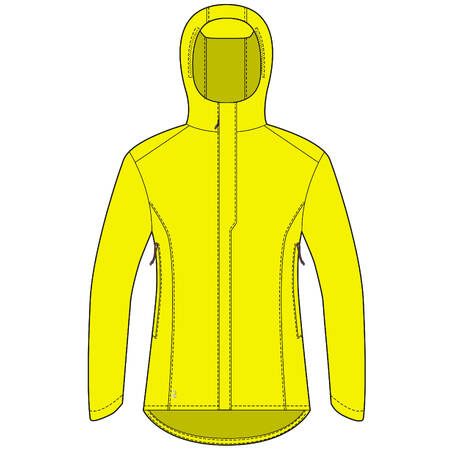 Women's Waterproof Urban Cycling Jacket - Neon Yellow