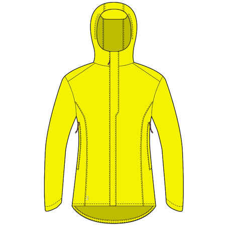 Women's Waterproof Urban Cycling Jacket - Neon Yellow