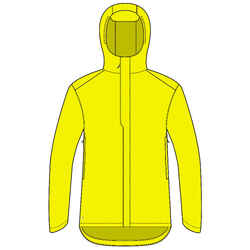 Btwin UC100, High Visibility and Waterproof City Bike Rain Jacket, Men's