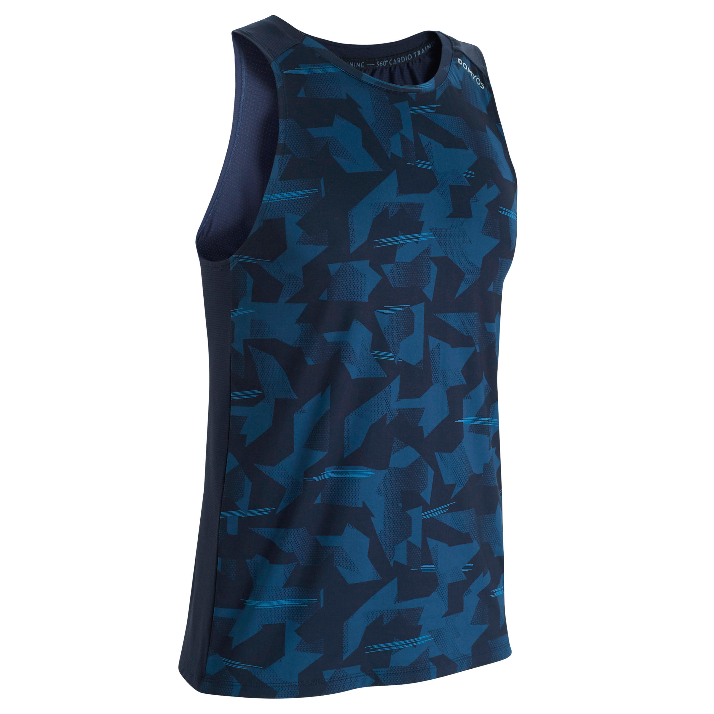 

Men's Ventilated Back Fitness Tank Top - Camo Blue -  By DOMYOS | Decathlon