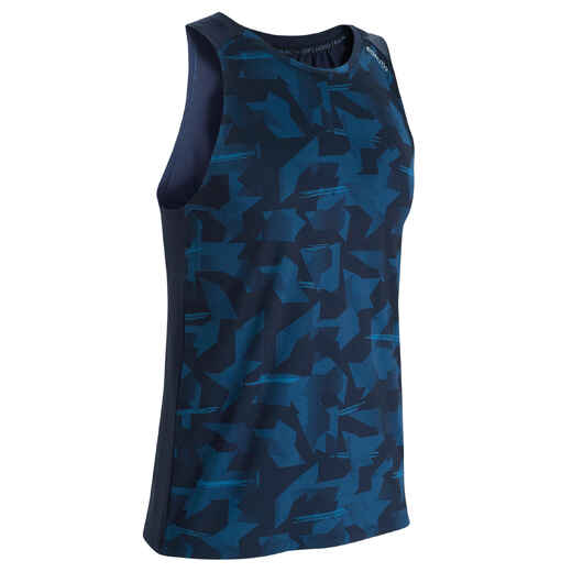 
      Muskelshirt Tank FTA 500 Fitness Cardio Herren Camouflage blau
  