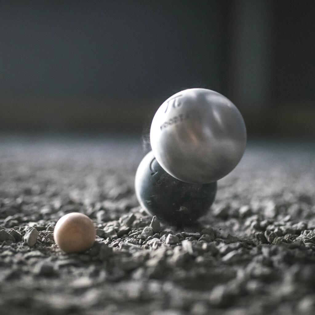 Pusminkščio nerūdijančio plieno petankės kamuoliukai, 3 vienetai