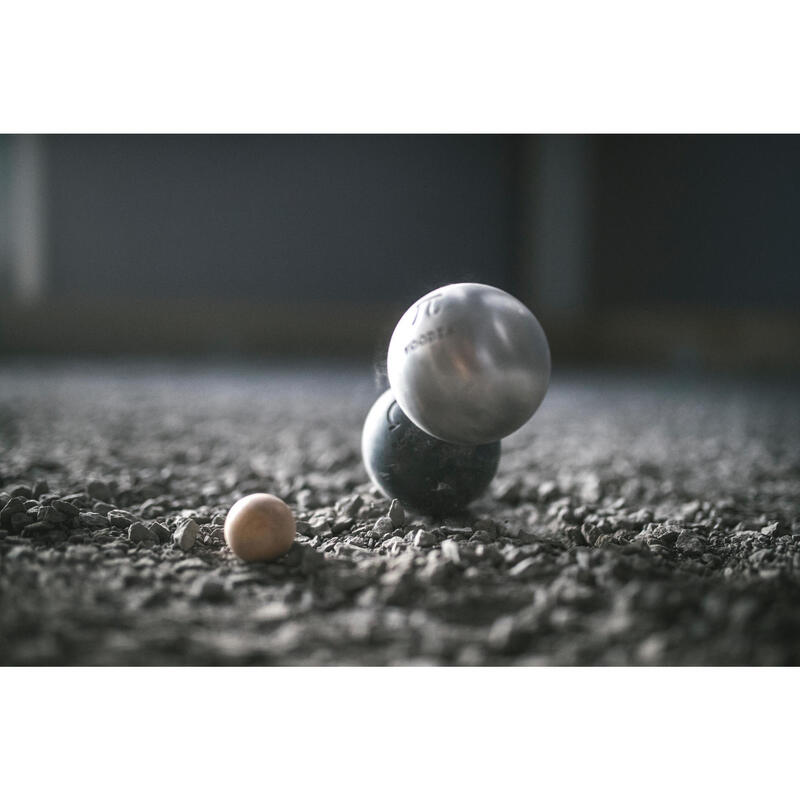 Polotvrdé turnajové koule na pétanque z nerezové ocele 3 ks