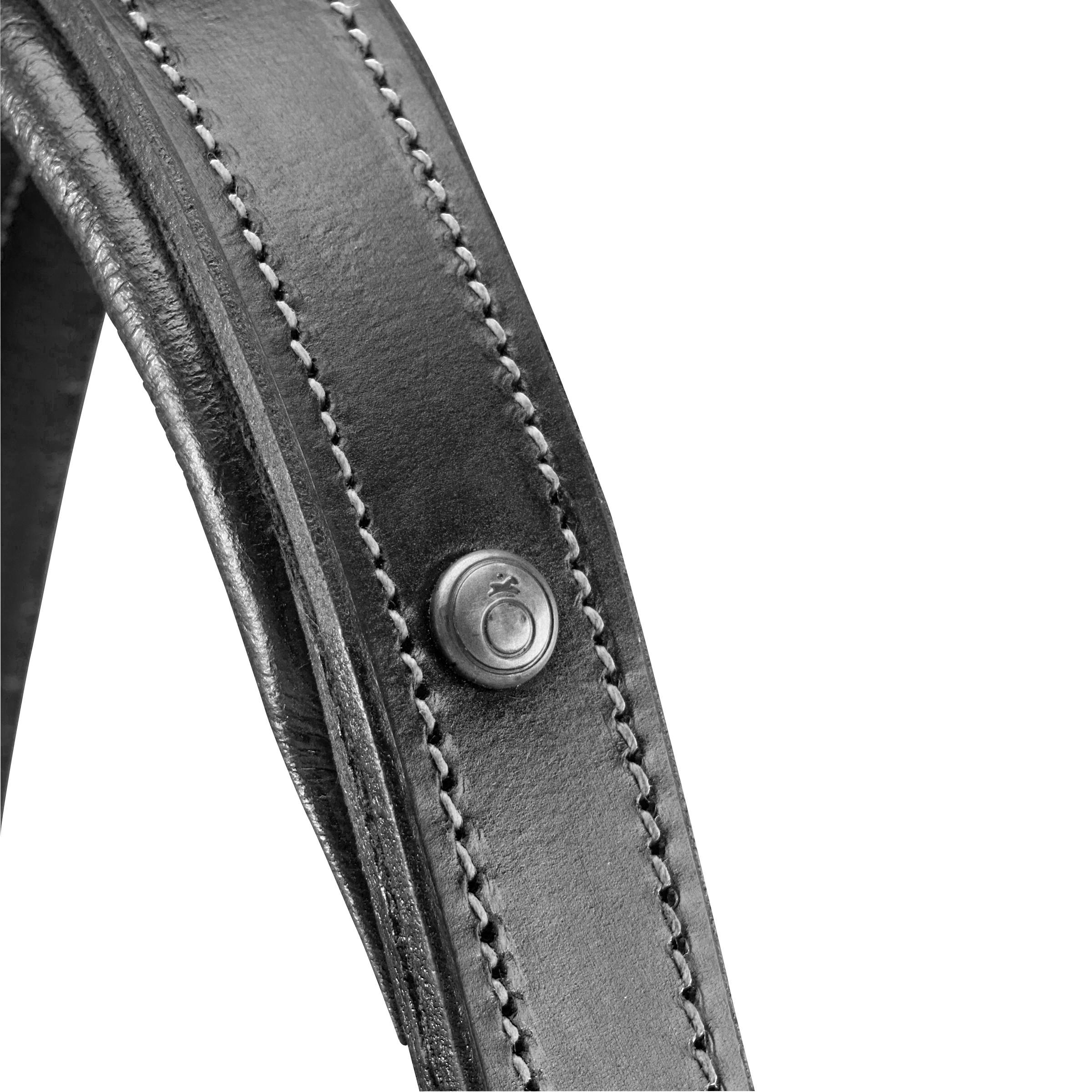 Romeo Horse Riding Leather Horse/Pony Halter - Black 8/9