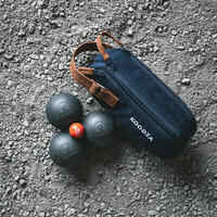 Semi-Rigid Bag for 3 Petanque Boules - Blue