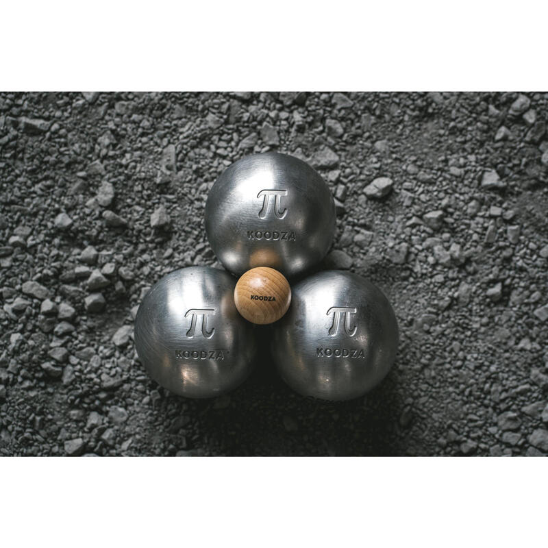 3 boules de pétanque homologuées compétition demi-tendres PI acier inox