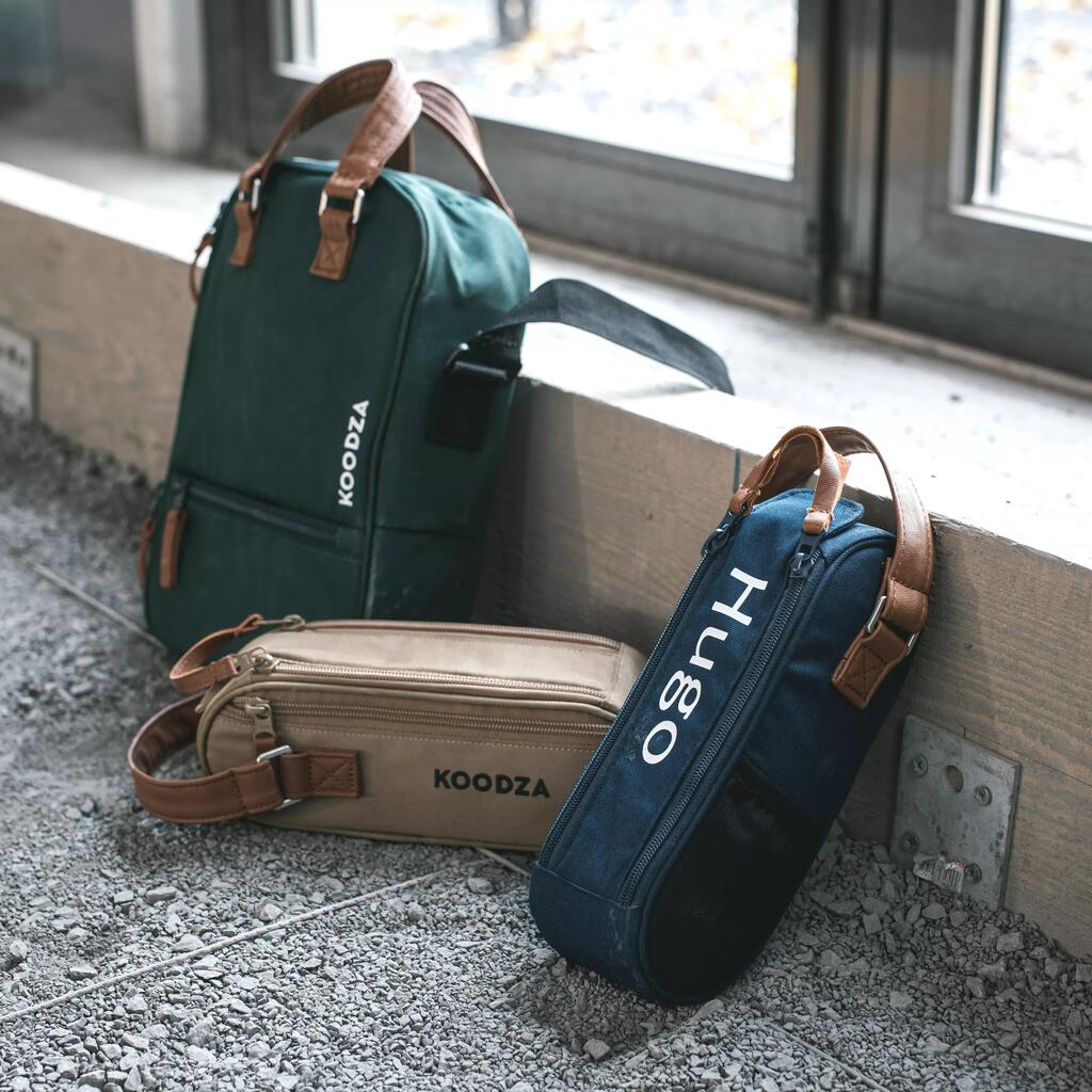 Semi-Rigid Bag for 3 Petanque Boules - Khaki