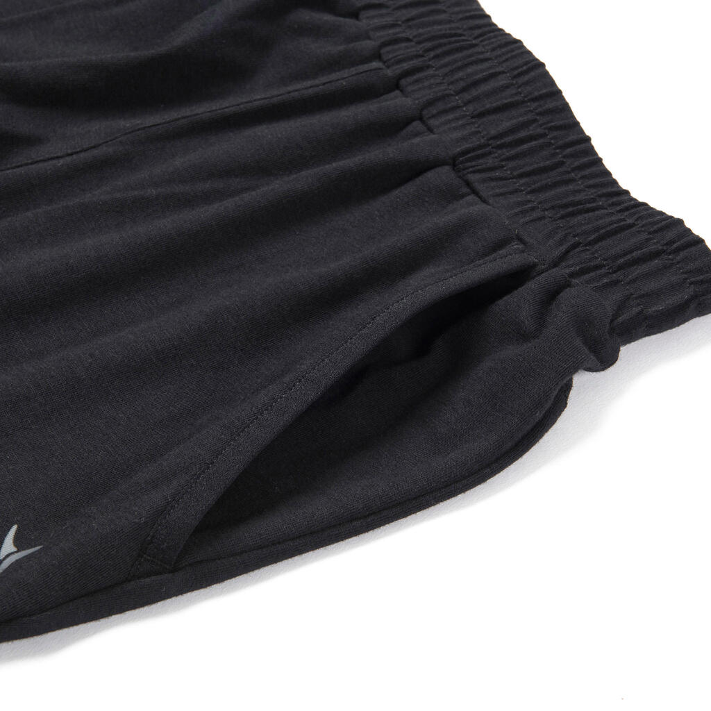 Pantalon de jogging enfant coton large - 500 noir