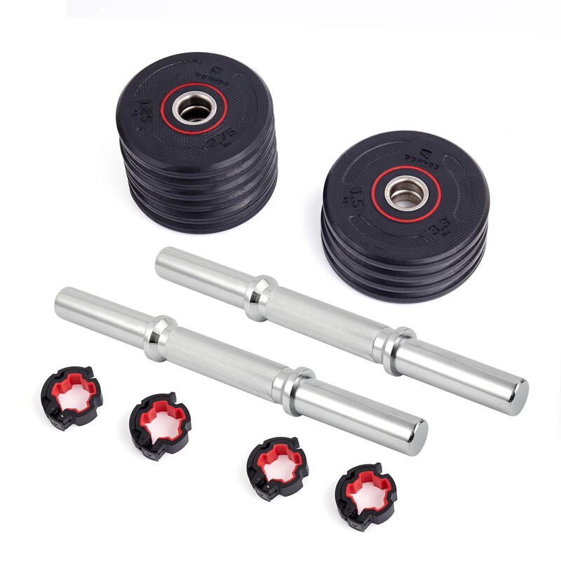 20KG RUBBER DUMBBELL KIT