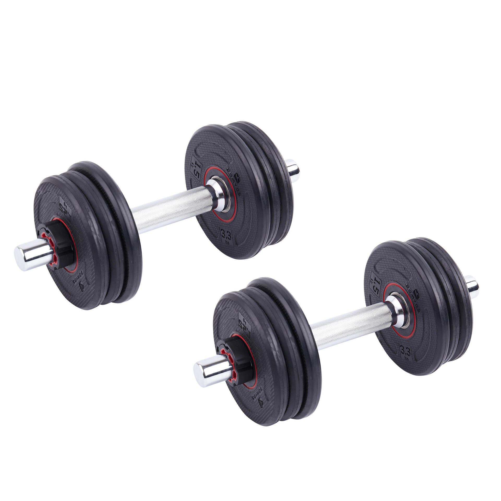 kg -20 kg Adjustable Rubber Dumbbell Set